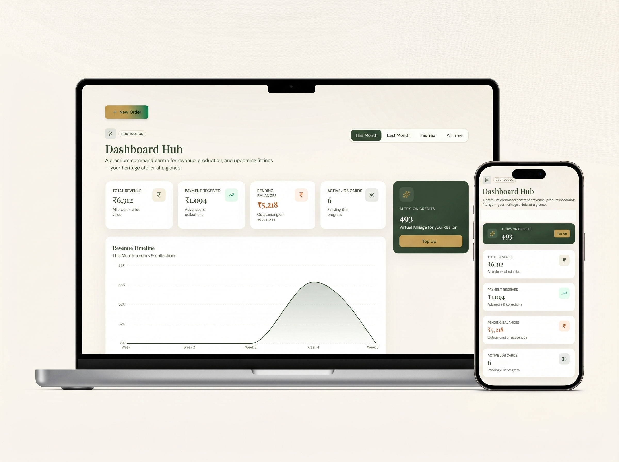 Darzi AI dashboard on laptop and mobile